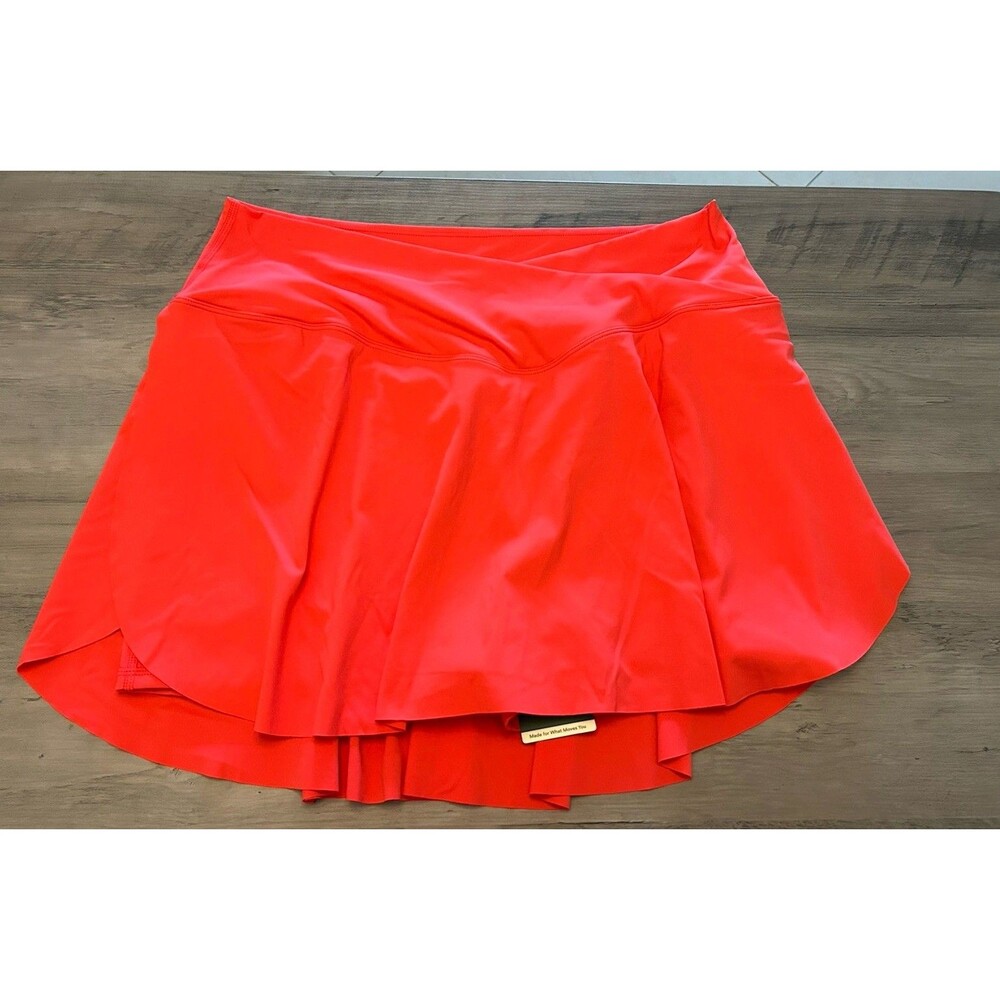 NEW! Halara SoftlyZero Airy Crossover Waist Red Skort Womens Size XL